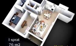 Trosoban stan, Pančevo, prodaja, 76m2, 114000e, id977065